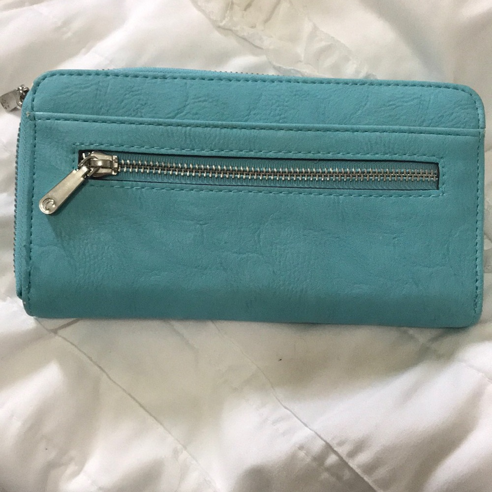 robins egg blue wallet or clutch